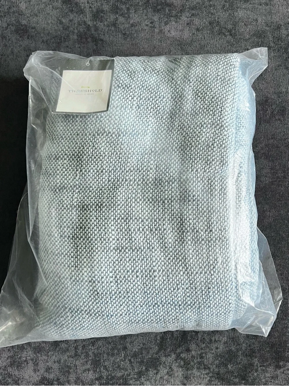NWT Threshold Blue Textured Weave Light Filtering Curtain- 1 Panel 108”x54”